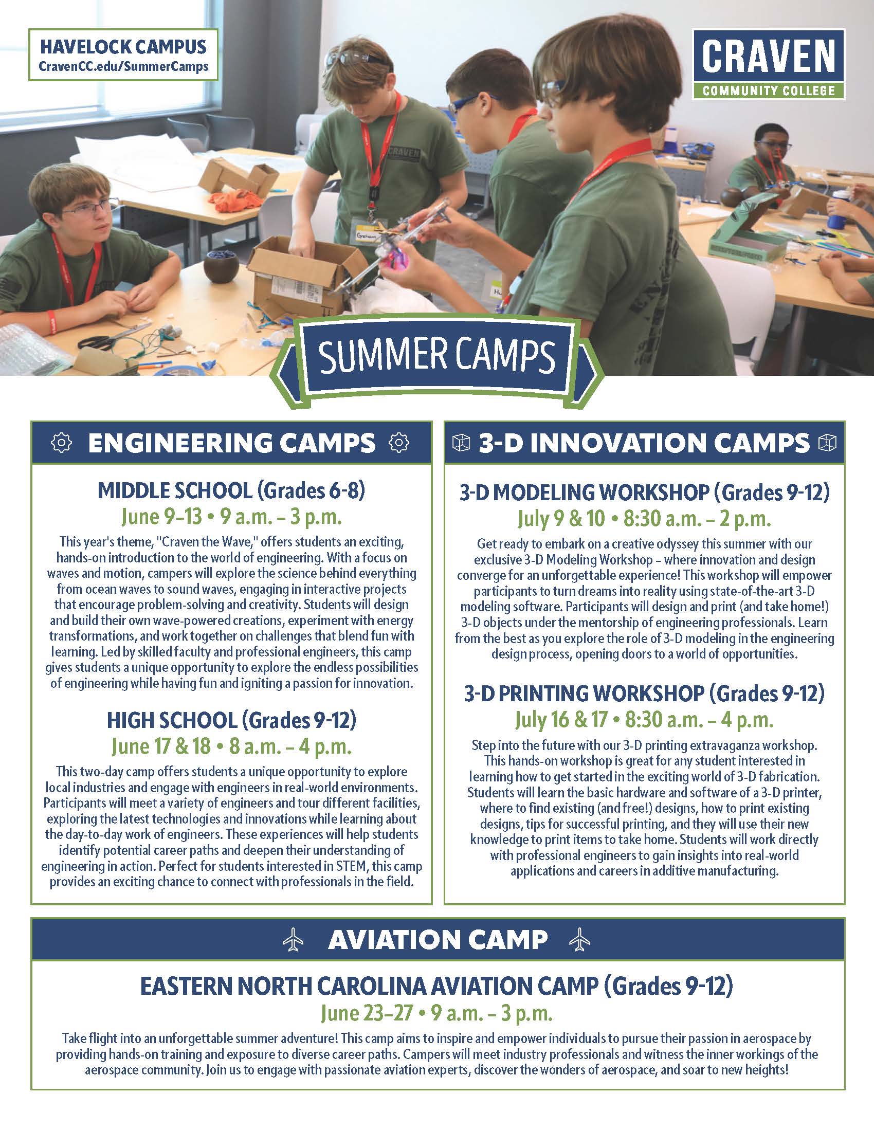 Havelock Summer Camps 2025 Flyer